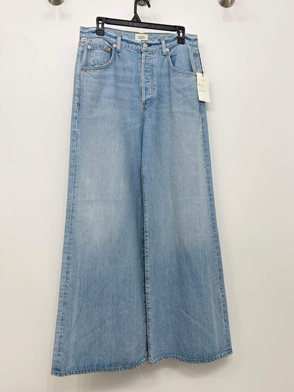 Citizens of Humanity Beverly highrise relaxed baggy wide leg jeans light wash 27 - Picture 3 of 13